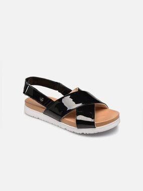 UGG Kids Klara Sandals Black Patent Leather Size 6